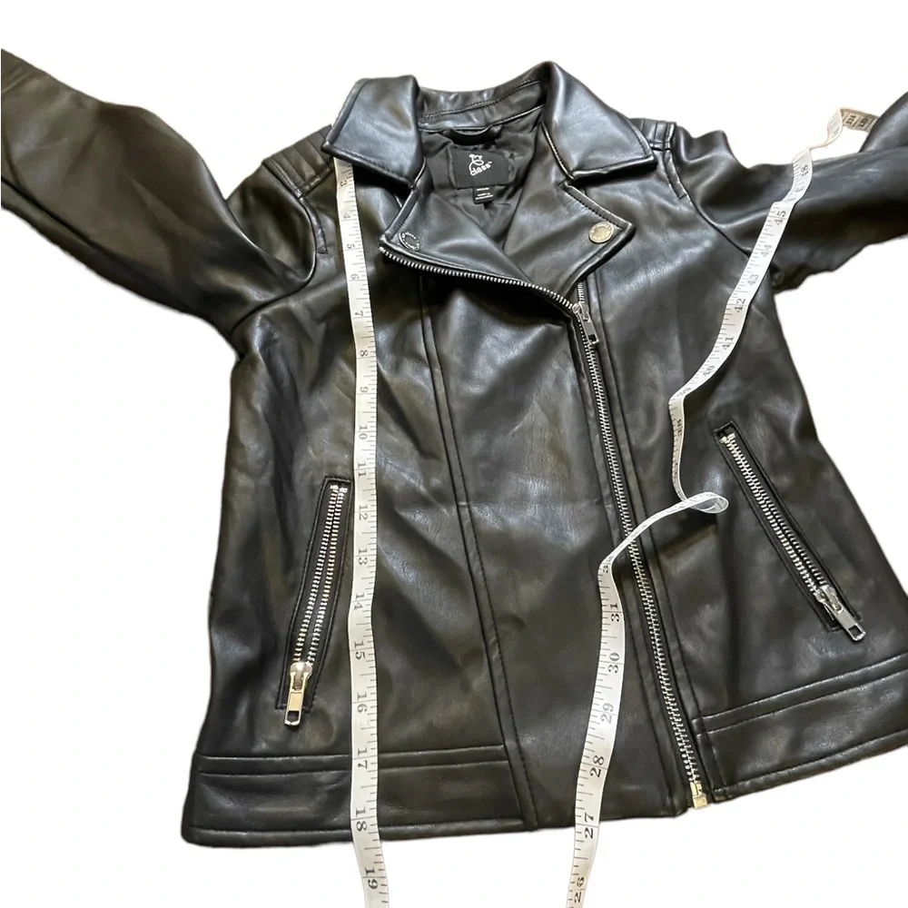 Art Class Black‎ Faux Leather Jacket, Size Medium (7-8)